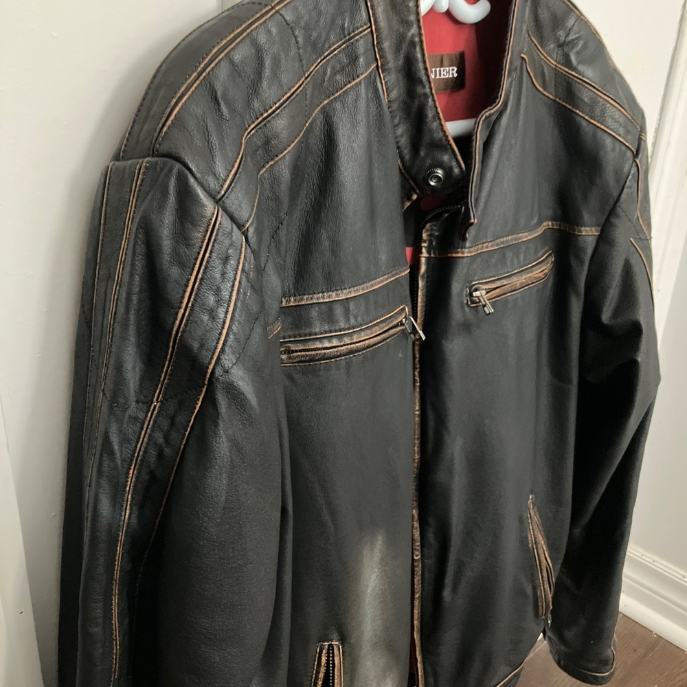 X SOLD X Danier Brown Moto Leather Jacket - Picture 7 of 8